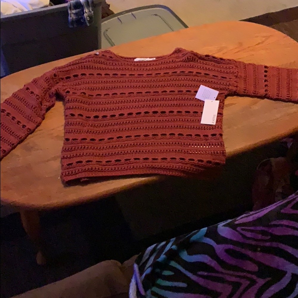 Crochet sweater.